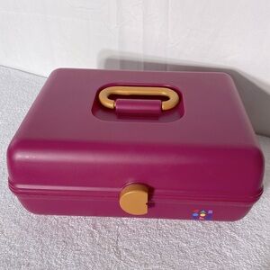 Vintage Caboodles Pink Plastic Makeup Storage Tackle Box
